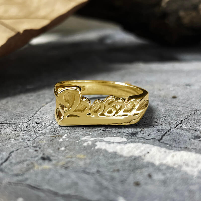 Personalized Two Finger Name Ring – Harper & Jewels